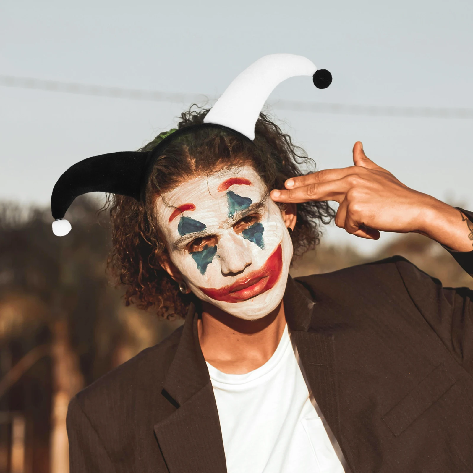 

Headgear Clown Headband Headdress Toddler Halloween Costume Polyester Colored Headwear Hair Hoop Halloween Makeup Cosplay Party