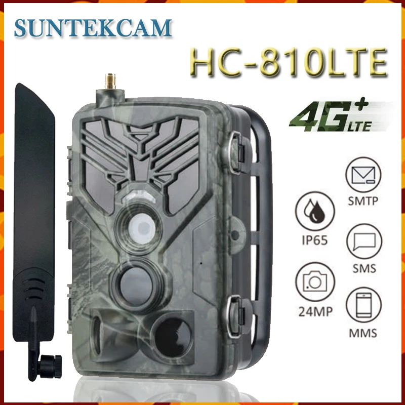 Suntekcam HC-810LTE 20MP 4G Trail Hunting Camera SMTP FTP MMS Cellular Wireless 1080P 0.3S Trigger  Rap IP65 Waterproof