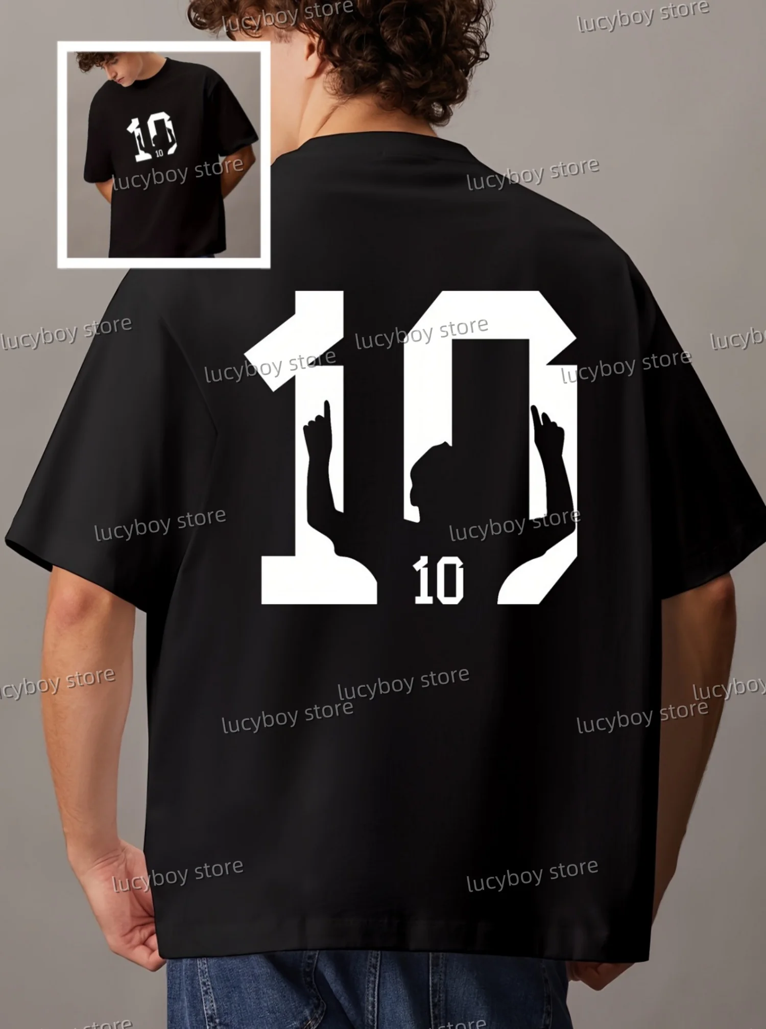 

Summer No.10 Print Polyester Men Lightweight T-Shirt Short Sleeves Sport PLUS SIZE T-Shirt men home daily Tees Men Clothing