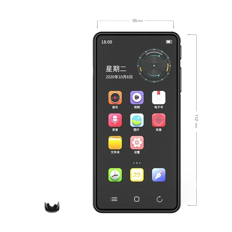 

2025 RUIZU H8 WIFI Android MP3-плеер BT V5.0 с сенсорным экраном 4,0 дюйма 16 ГБ музыкальный Mp3-плеер с динамиком, FM, электронной книгой, рекордером, видео