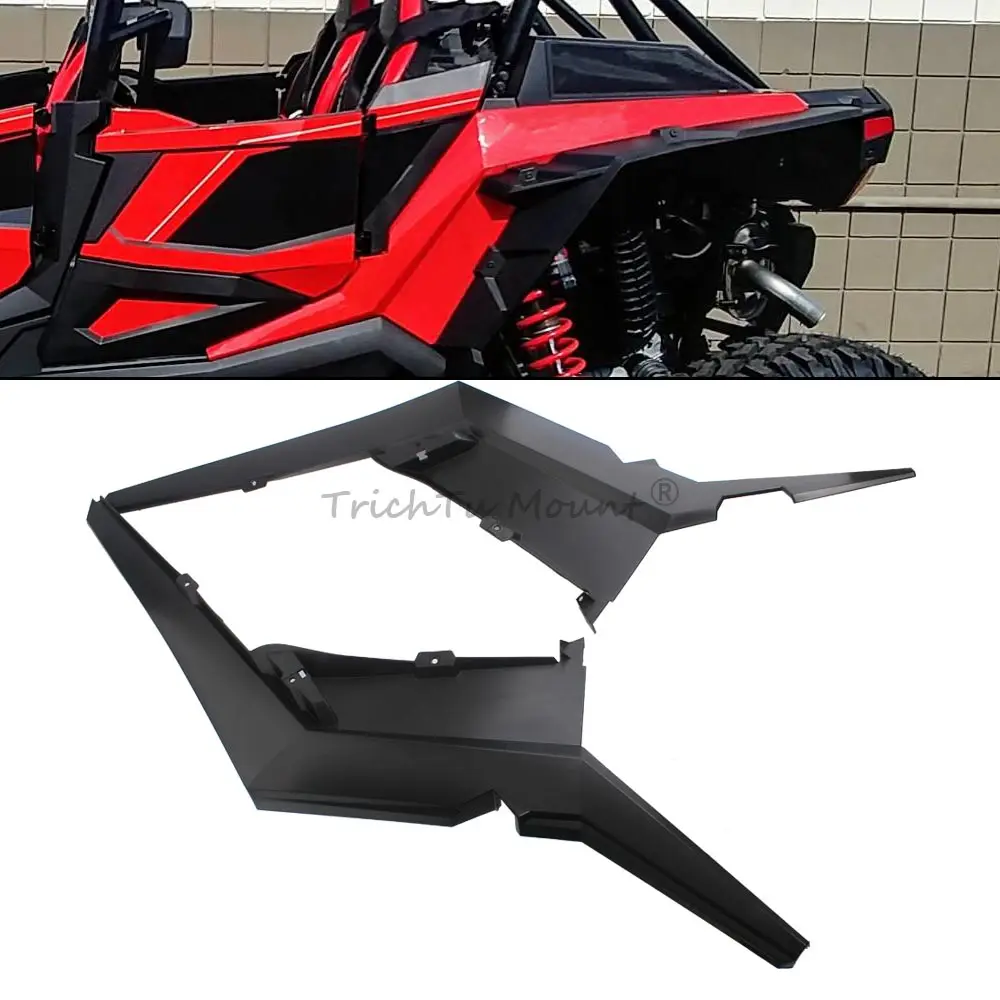2Pieces Rear Side Fender Left&Right Compatible With Polaris Rzr Xp Turbo 2017-2022 High Quality Polypropylene Black Rear Fender