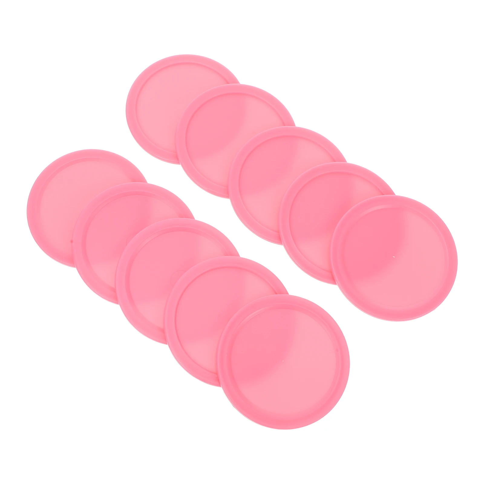 

10pcs Ice Pucks 64mm Orange Plastic Table Mini Hockey Piece Replacement Round Pucks Game Accessories