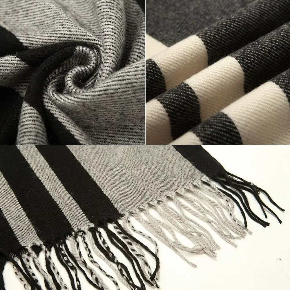 Luxo elegante inverno quente velo xale com capuz engrossar xale capa imitação cashmere envolve cachecol