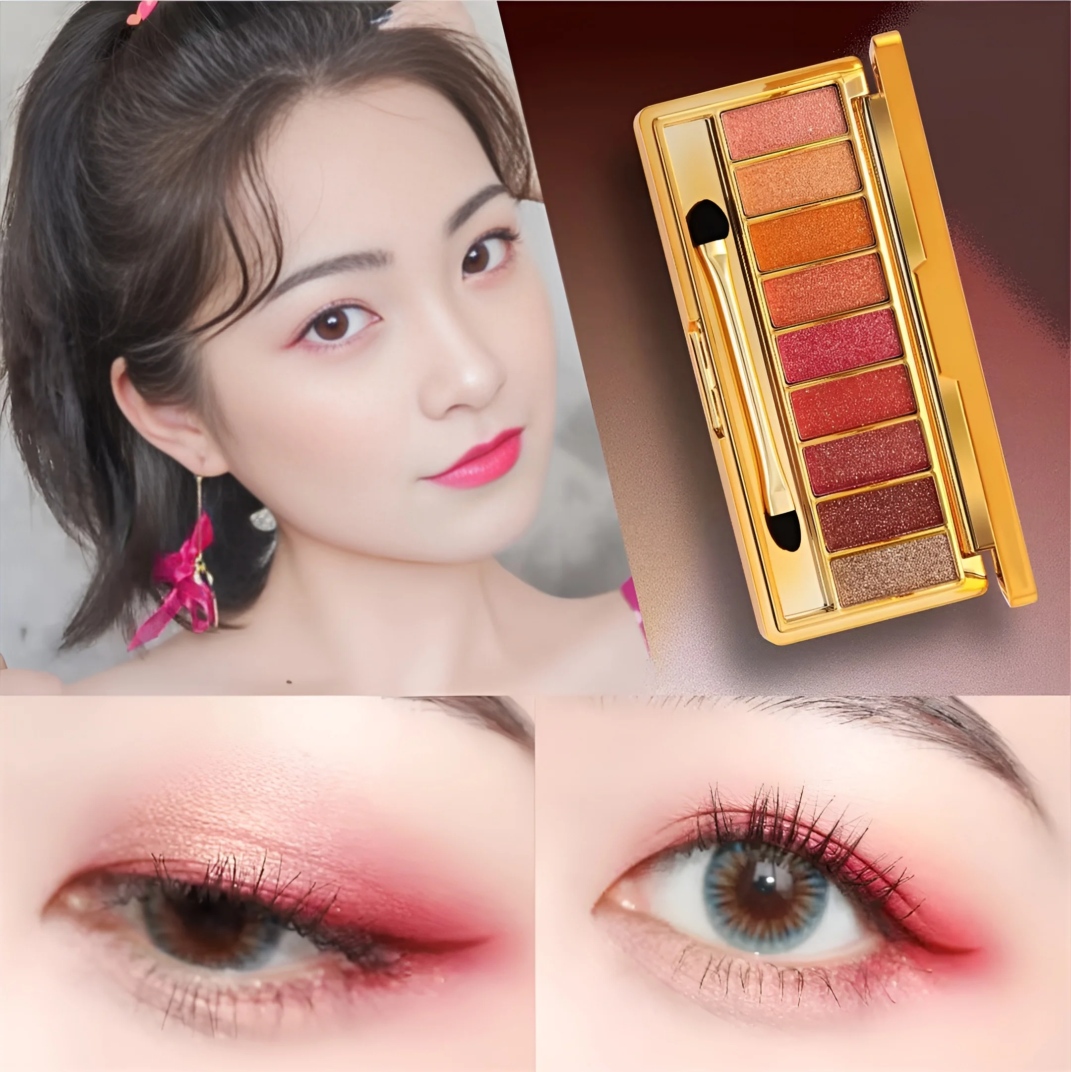 9 Colors Eyeshadow Palette Matte Eyeshadow Palette Glitter Eye Shadow Makeup Nude Beauty Make Up Set Korean Cosmetics