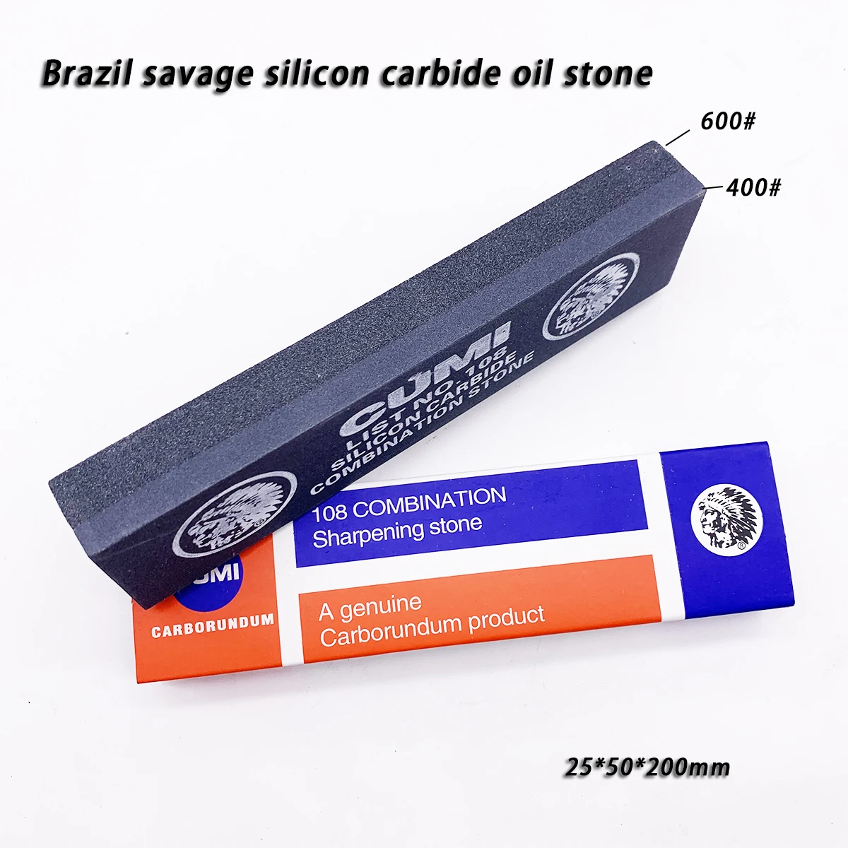 COMBINATION Silicon Carbide Double-Sided Oil Stone Whetstone 120#/320# 400#/600# Brazil Savage 25*50*200mm Wholesale