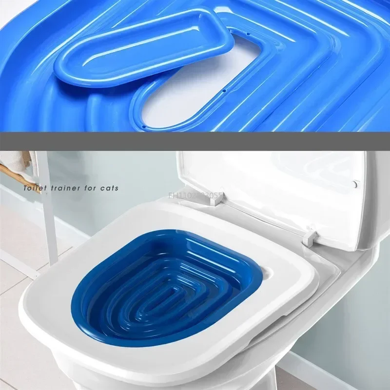 Cat Toilet Trainer Reusable Training Toilet for Cats Plastic Training Cat Litter Box Mat Toilet Pet Cat Training Accessaries