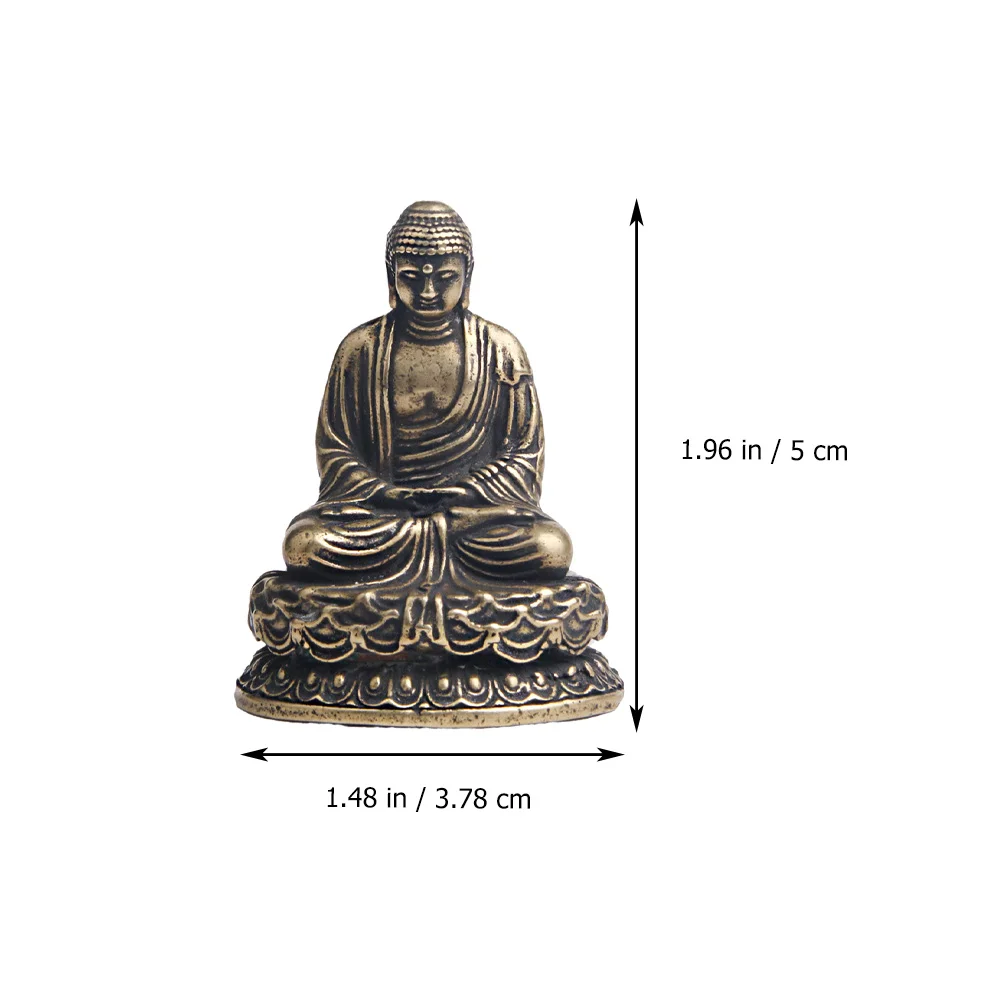 

Buddha Statue Golden Mini Zen Chinese Style Temple nament Home Decor Living Room Office Entrance Southeast Asian