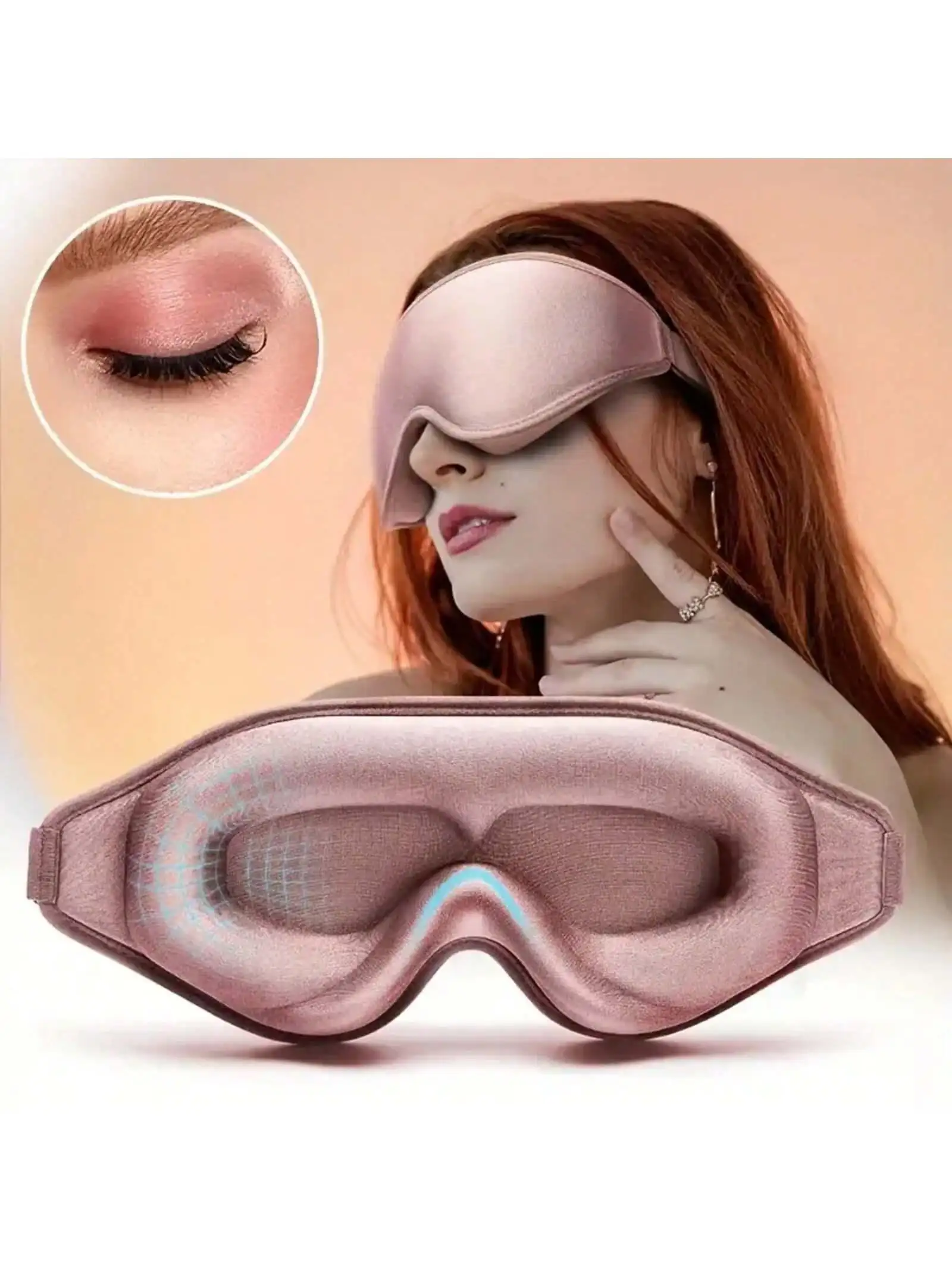 

Супермягкая 3D-маска для сна из шелка, подходит как мужчинам, так и женщинам, идеально подходит для путешествий и домашнего использования.