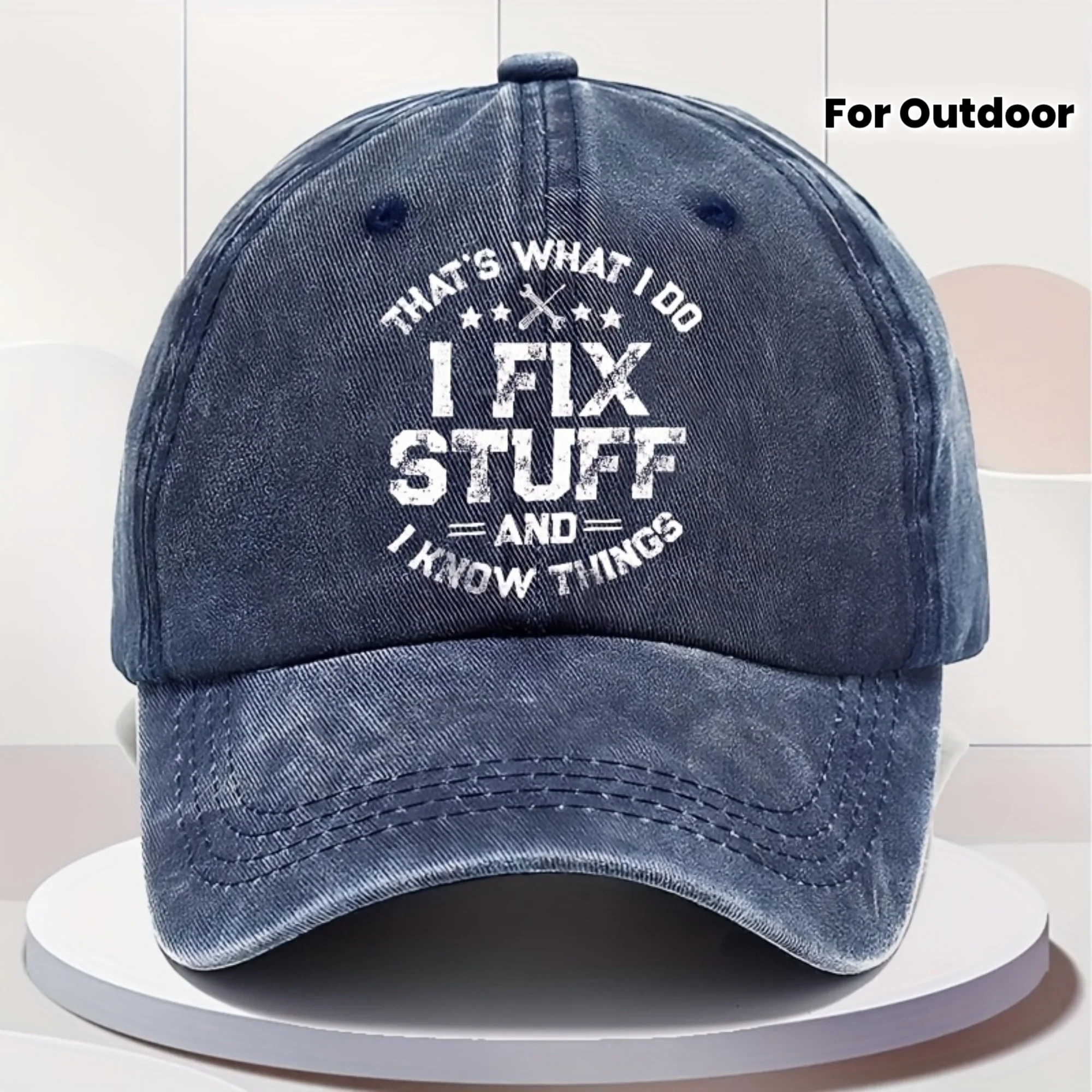 

Printed Cap - Men's Vintage Washed Sun Hat, Multiple Colors Available | Fashionable Vintage Style, Suitable for Outdoor Use