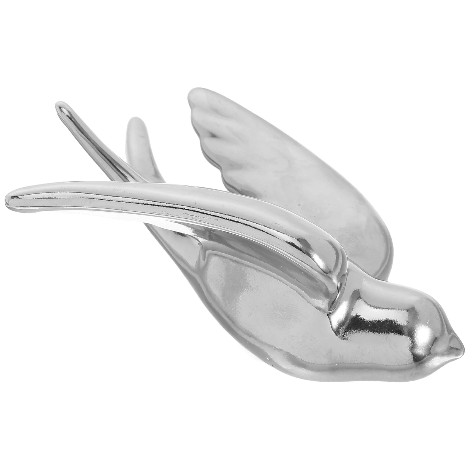 

3D Flying Bird Art Ceramic Hanging Decor Swallow Sculpture Indoor Outdoor Home Decoration Wall Mounted Bird Ornament Silver