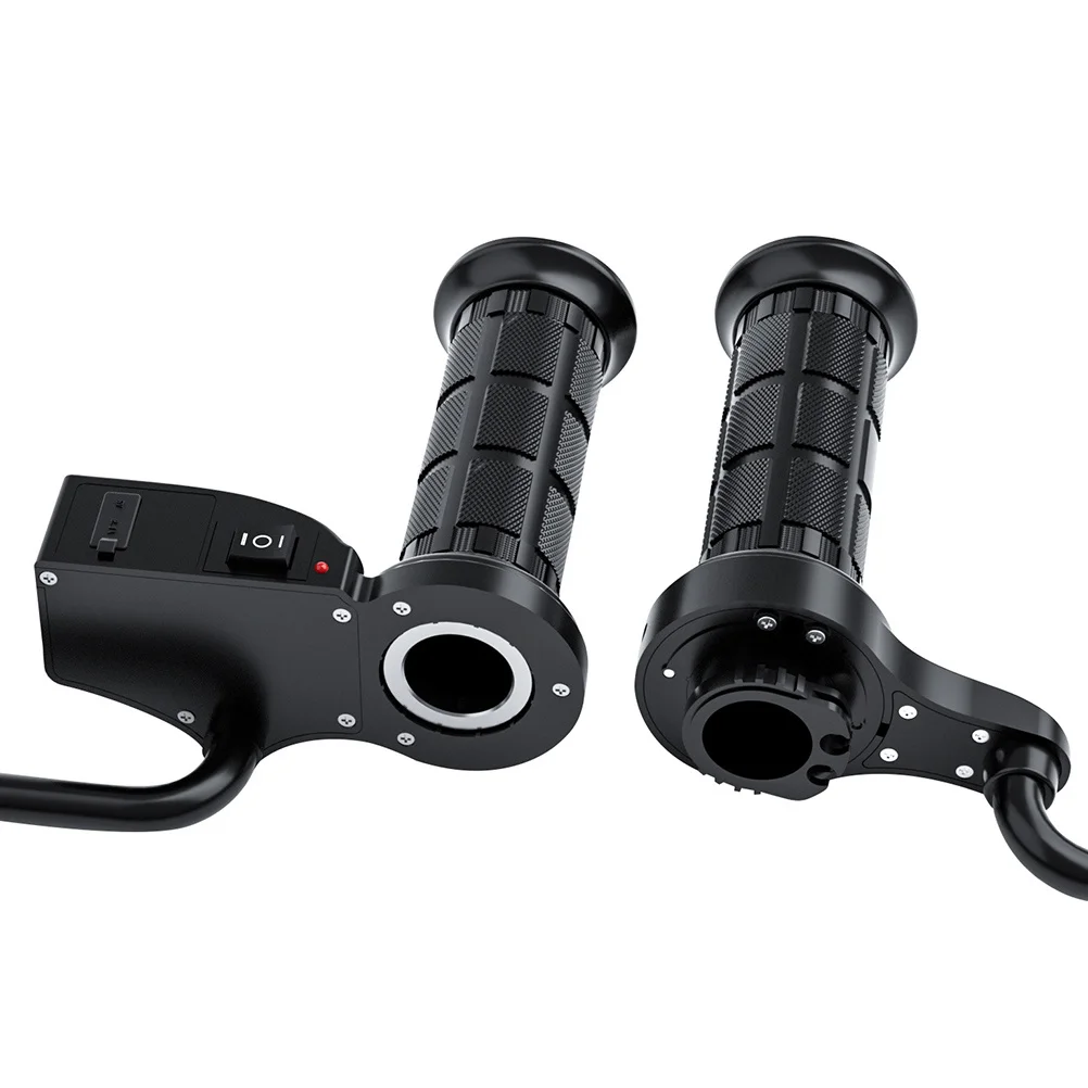 

1 Pair Electric Heated Grips 12V Motorbike Heating Handlebars Adjustable 65-85℃ Warm Hand Grips For Scooter Atv Three-Wheeler