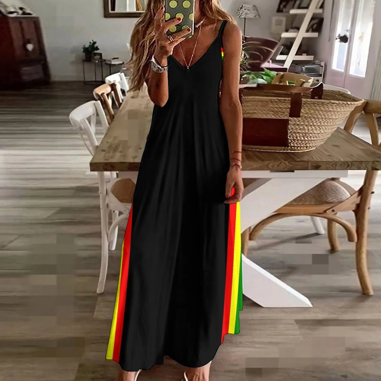 Rasta Stripe Rasta Color Pattern Sleeveless Dress dress for women ladies dresses for women 2023 long dress women