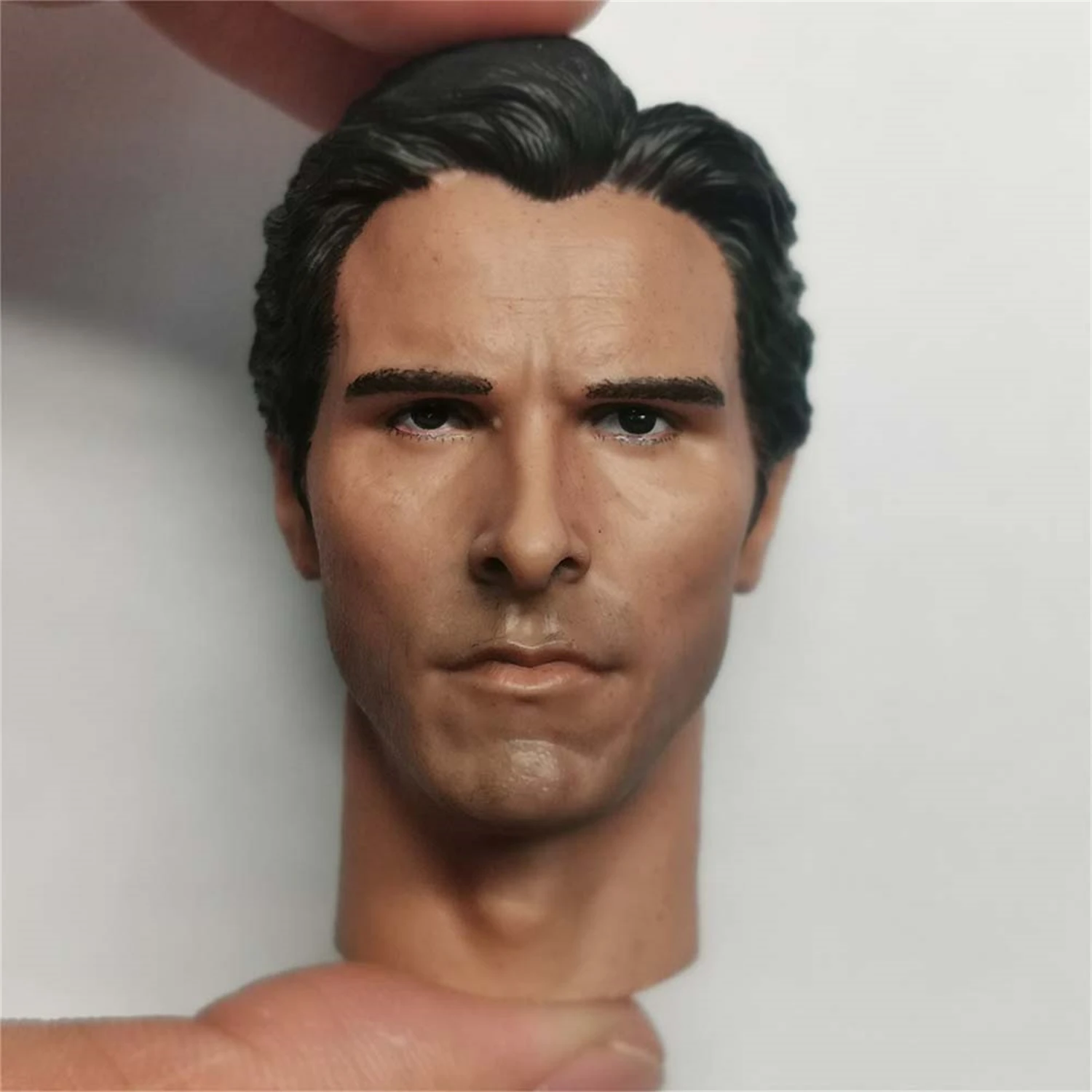 

Young Christian Bale Bruce Wayne Head Sculpt 1/6 Man Head Model Fit for 12'' Hot Toys Action Figure