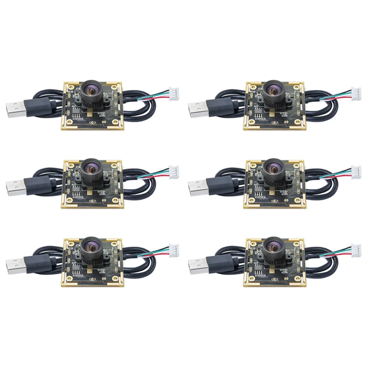 Top Sale 6PCS OV9732 Camera Module 1MP 1280x720 30fps USB Free Driver Manual Focus with 1 Meter Cable for WinXP/7/8/10