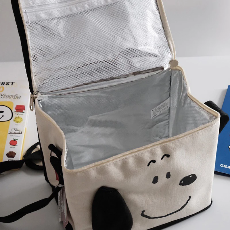 Snoopy Picnic Bag Outdoor Anime Insulated Bag Family Portable Snoopy Picnic Basket High Capacity Portable Folding Bag Wholesale