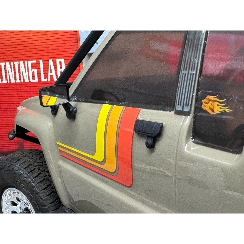 Scale Side Mirrors & Door Handles Kit for Axial 1/10 SCX10 III 1987 Toyota SR5 RC Rock Crawler, Upgrade Parts Accessories