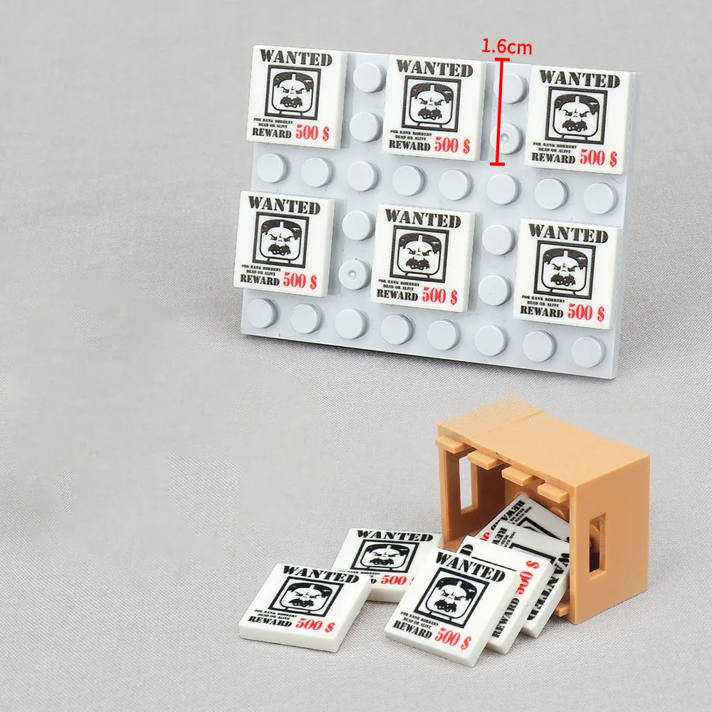 MOC 10 قطعة جزء الطوب 3068 مطبوعة مطلوب المشارك الصورة الرمزية اللبنات منقوشة الجدار الديكور متوافق اكسسوارات لعبة هدية