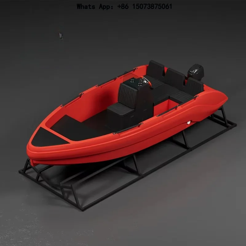 HDPE High-Speed Ski & Speed Boat 4.9M-7 Capacity Windproof Hull for Lake River Coastal Use
