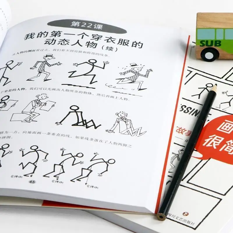 Drawing Manga Is Easy (from Stickman To Full Story) Drawing Storyboard Script Manga Drawing Tutorial Books