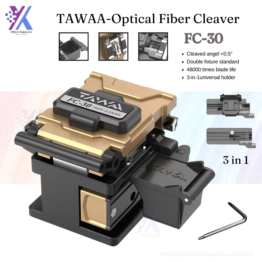 Fiber Optic Cleaning Platform TAWAA FC-30 Fiber Optic Cleaver 220+ Cleans High Precision  48,000 Cleavers