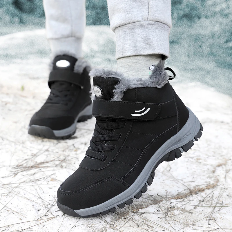Winter Boot Men Leather Comfortable Brand Unisex Warm Snow Ankle Boot Thickened Safety Non-slip Slipper Australian Platform Boot