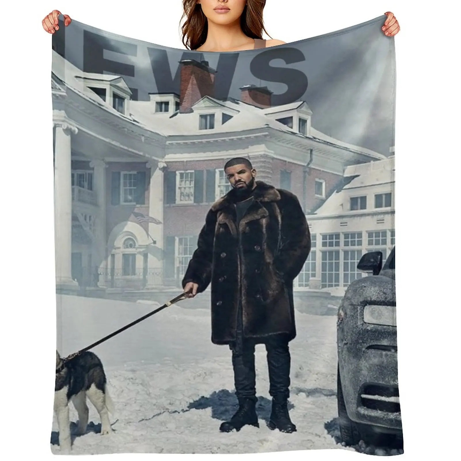 

Drake with Dog Views Tapestry Throw Blanket Camping Luxury St blankets and throws Fashion Sofas Blankets
