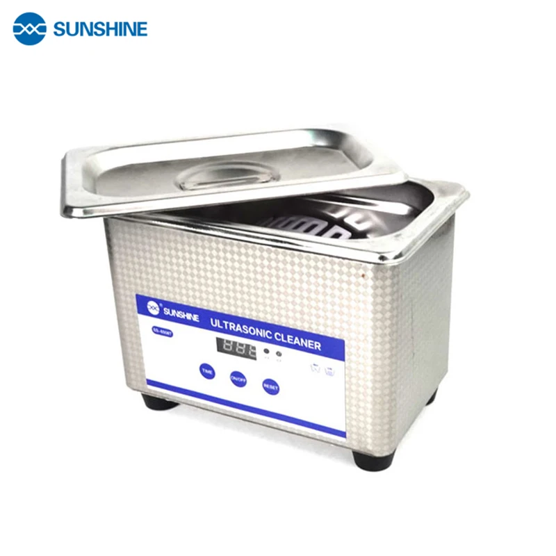 SUNSHINE 800ML SS-6508T 50W Ultrasound Portable Ultrasonic Cleaner SUS304 Stainless Steel Smart Touch Panel