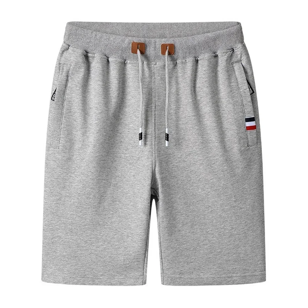 Sweat Shorts Men 2022 Summer Elastic Waist Shorts Bermudas Male Plus Size Workout Casual Solid Color Jogger Shorts Zip Pockets