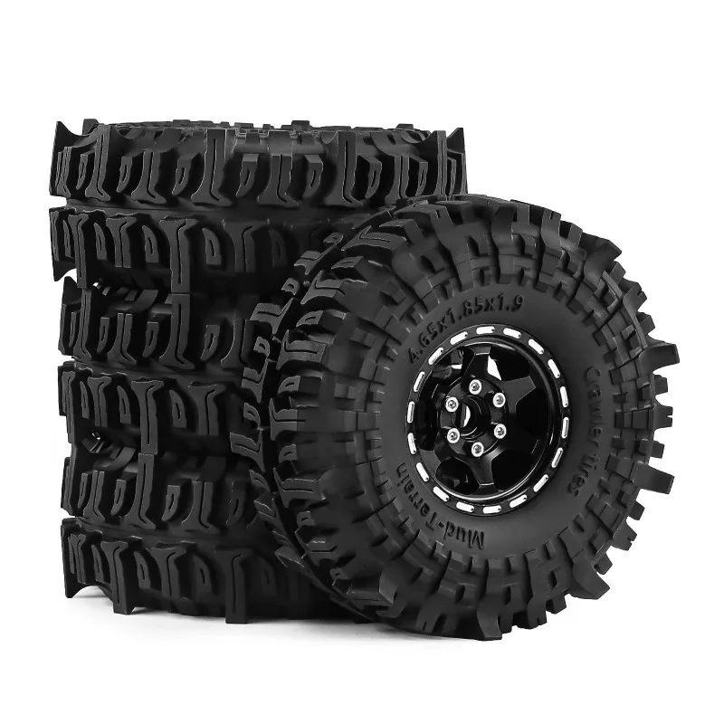

1.9 Inch RC Crawler Wheels Tires Set 12mm Hex Upgrades Fits TRX4 SCX10 TRX6 Capra Enduro Gen8 Wraith Axial Trxs Redcat HSP