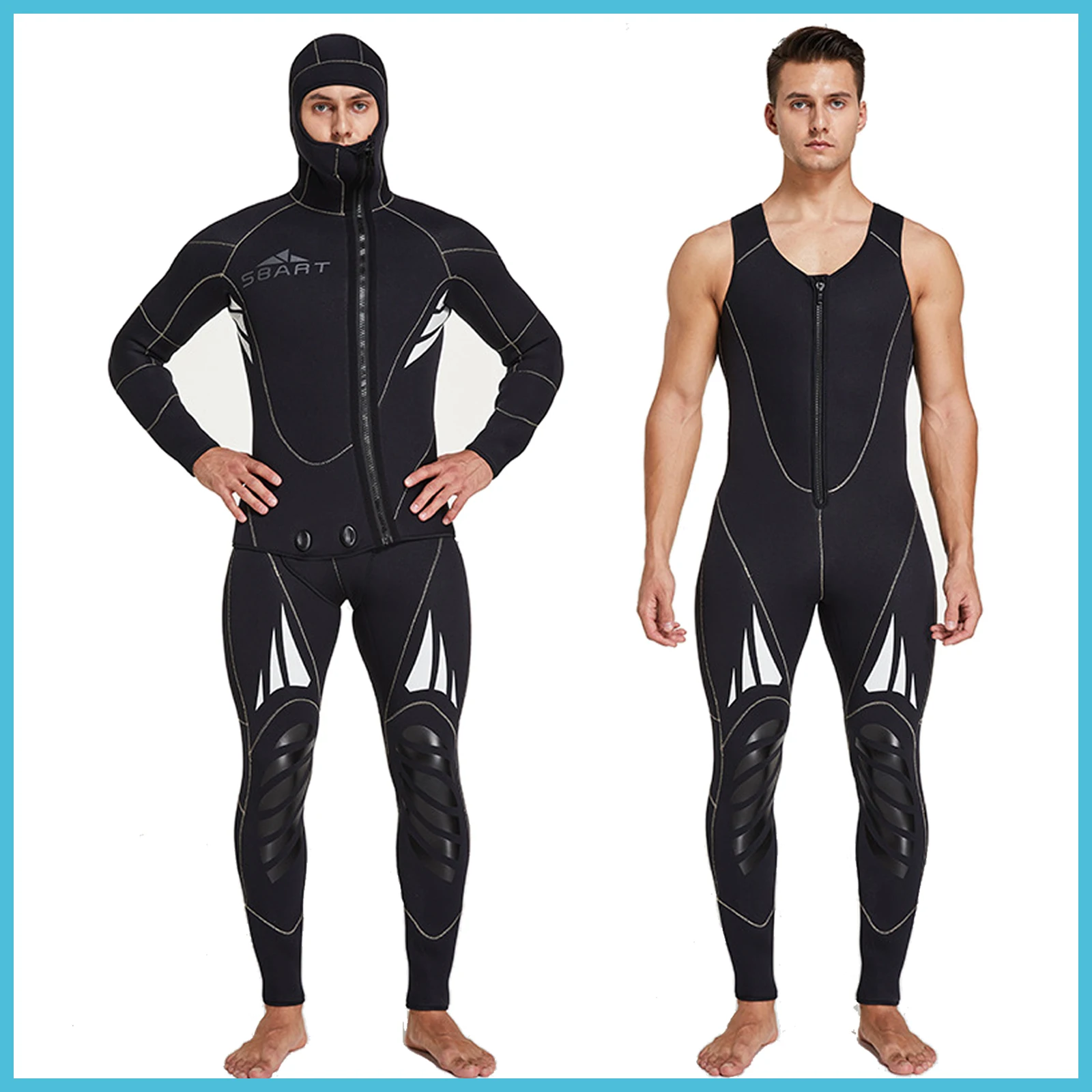 

neoprene wetsuit for diving, free diving, swimming, winter cold water 5mm/7mm