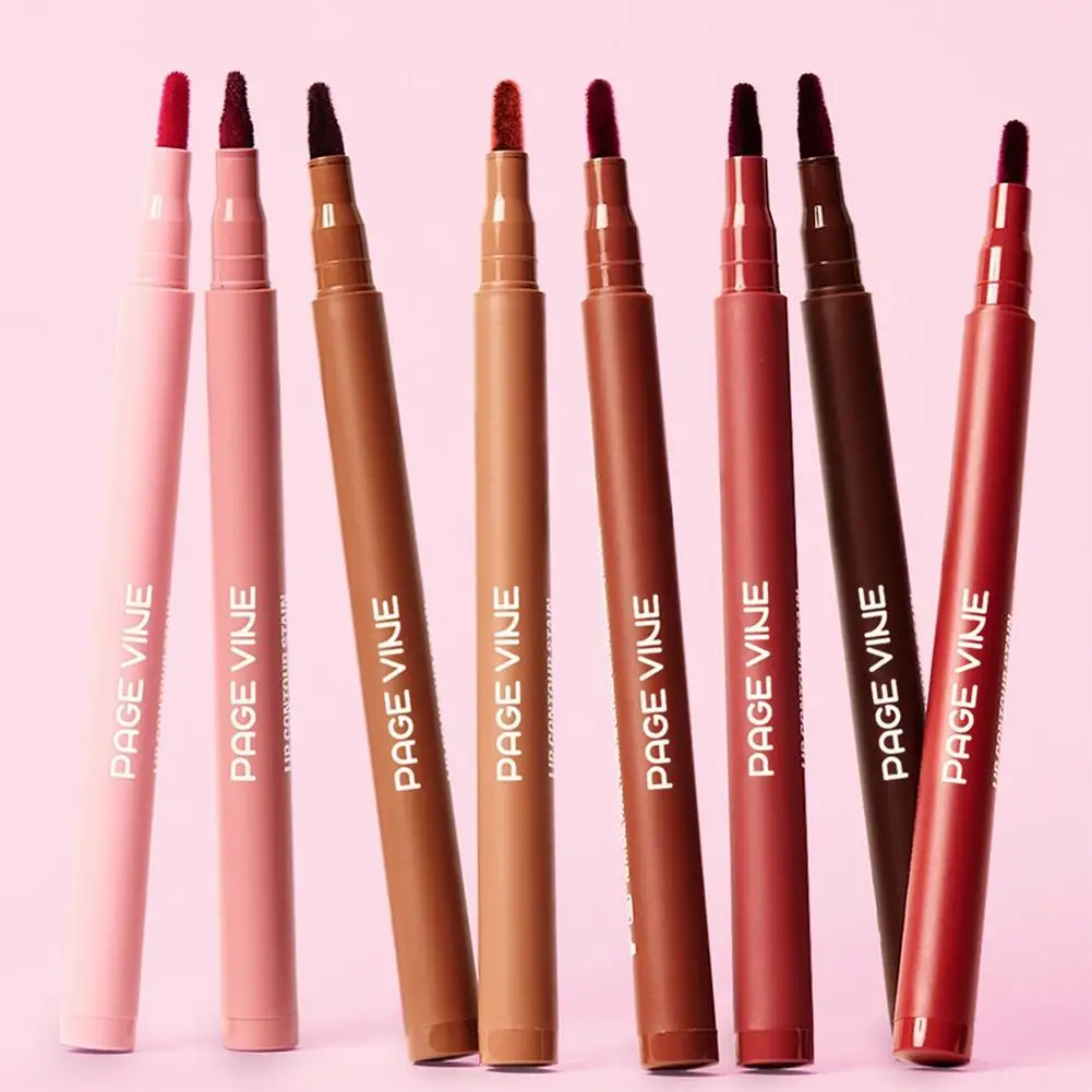 Page Vine Velvet Lip Liner Waterproof No Transfer Long Lasting Highly Pigmented Color Creates 3D Plump Lips Defining Makeup