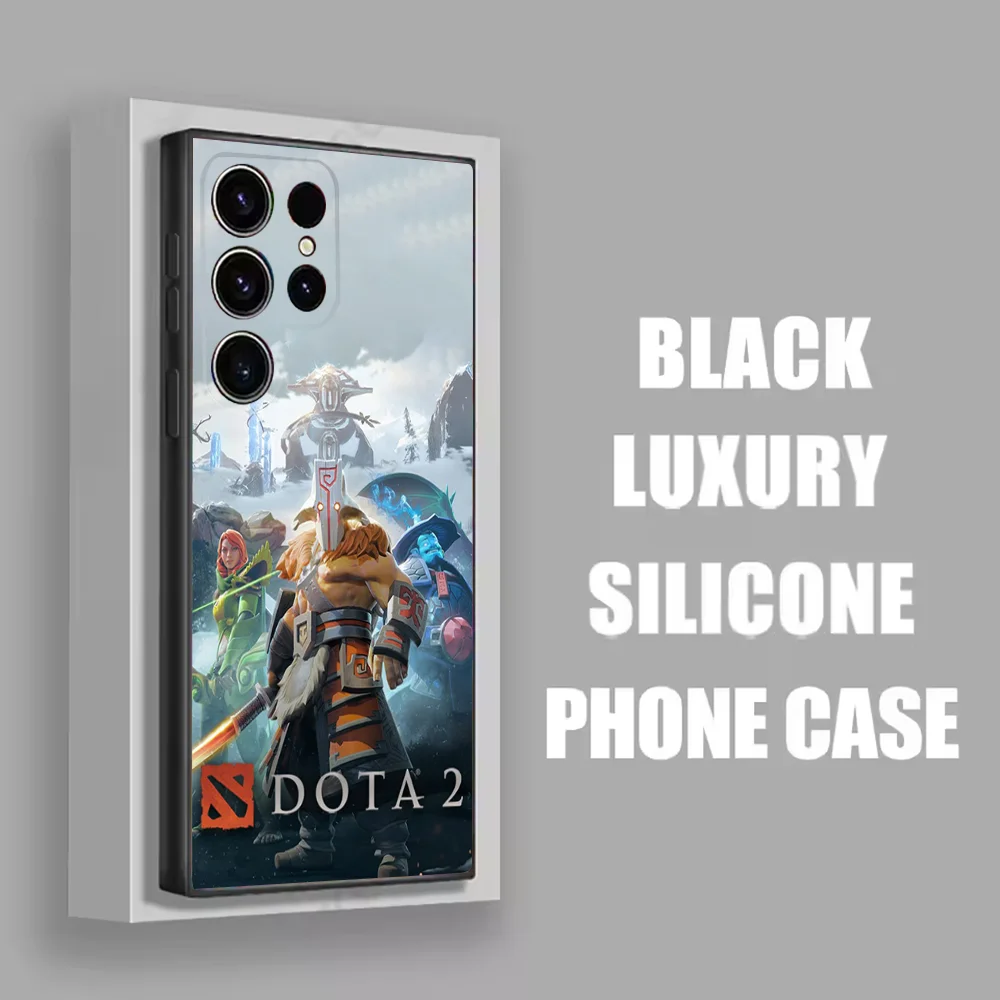 حافظة هاتف Game D-Dota 2 لهاتف سامسونج S25، S24، S21، S22، S23، S30، Ultra، S20، Plus، Fe، Lite، Note، 10 غلاف ناعم أسود #4