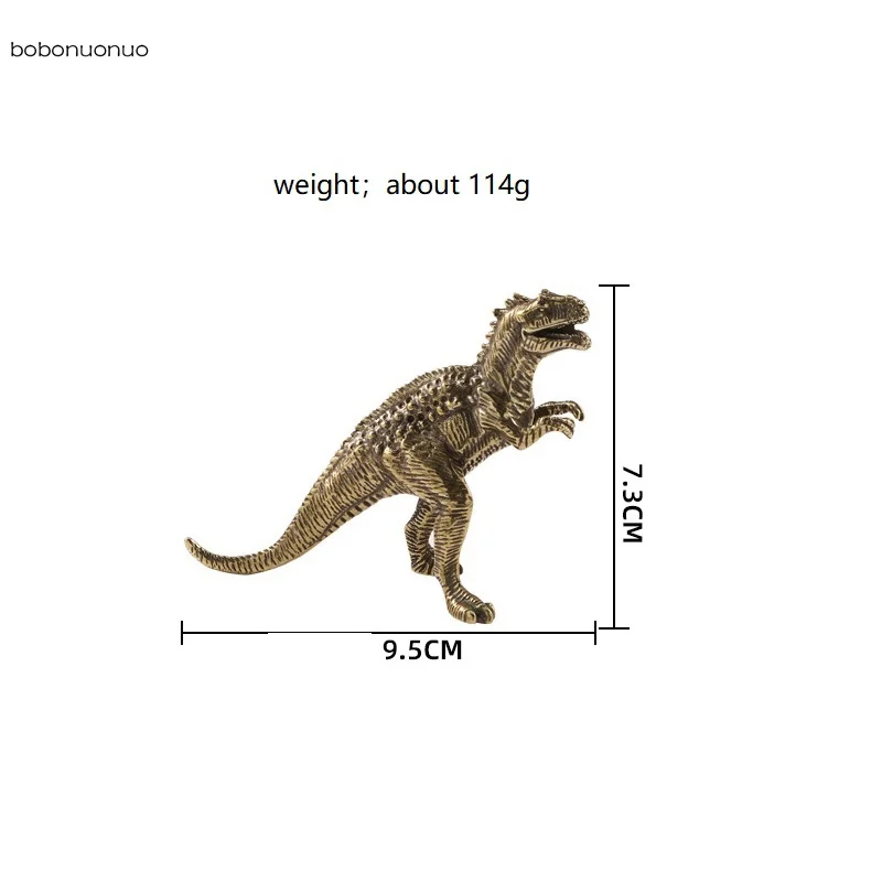 Heavy Brass Monster Allosaurus Dinosaur Figurines Miniatures Home Decoration Accessories Living Room Desktop Ornament Animal