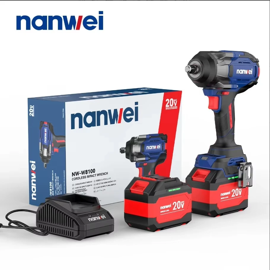 1000N.m High Torque Wrench Strongest Brushless Electric 18V 20V Battery Accumulator Tool Cordless Driver Impact Wrench Li-ion