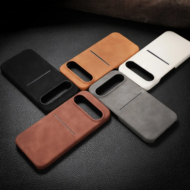 Wallet Card Slot Holder Sheepskin PU Leather Back Case for Google Pixel 10 9 Pro XL 8 Pro 8A Card Slot Matte Protector Cover