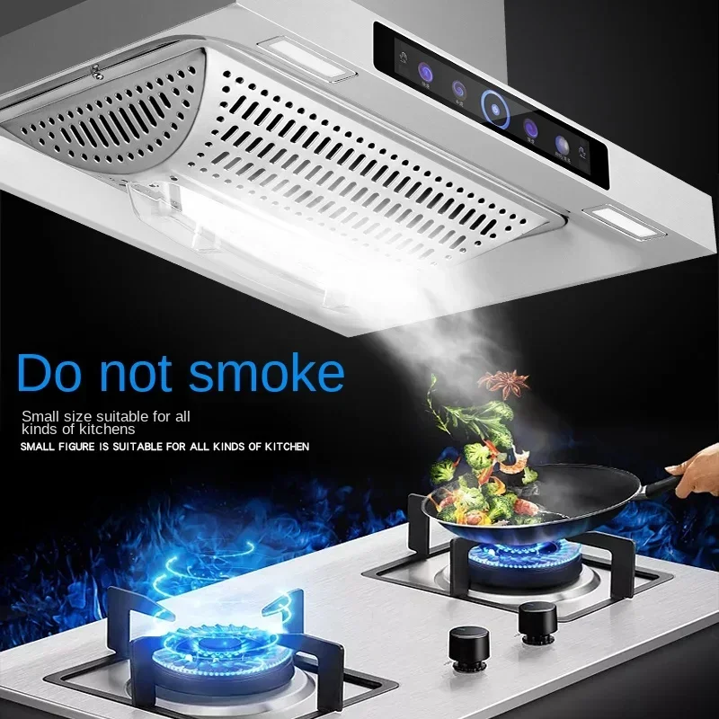 Automatic cleaning range hood small size 50/60cm high suction apartment single stove top suction range hood small size