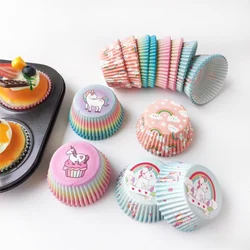 100pcs Cupcake Paper Cups Baking Molds Rainbow Liner Cupcake Muffin Cases Paper Cake Wedding Party Decorating Cupcake Cases