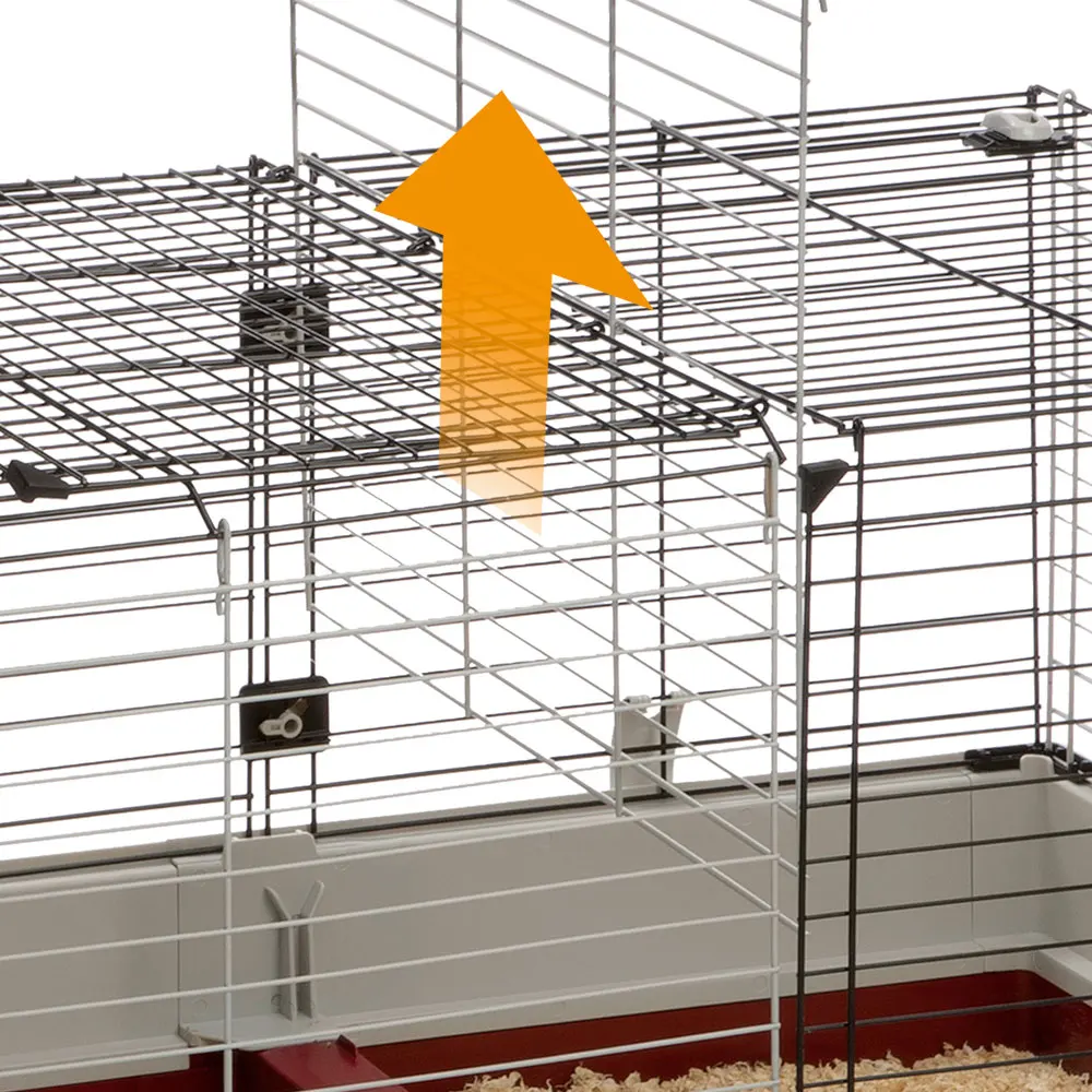 Rabbit Cage Krolik 140 Guinea Pigs, Assembly kit. Separable Extension, Accessories included