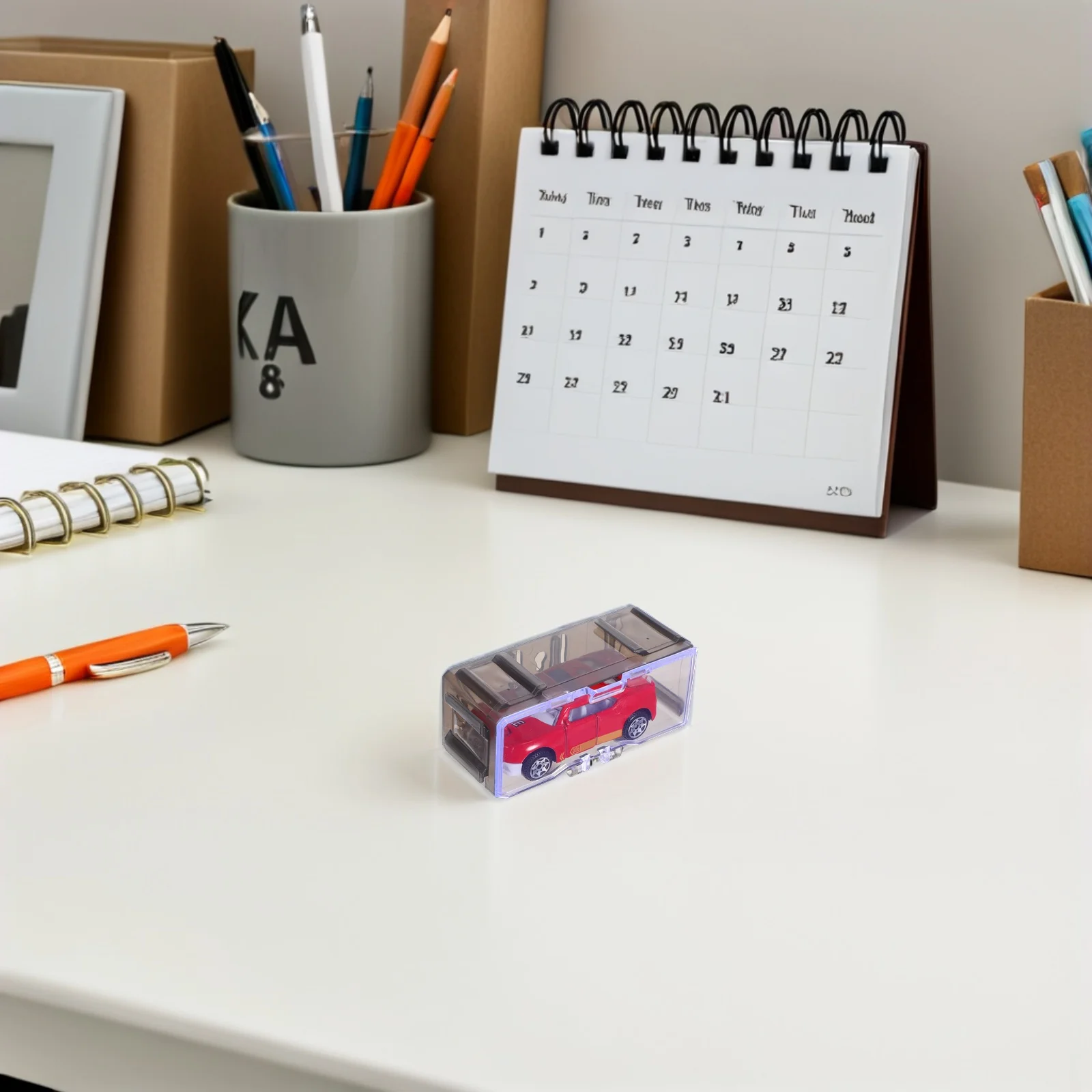 20pcs Car Display Box Clear 1/64 Scale Car Storage Organizer Stackable Transparent Case For Collectors Desk Shelf