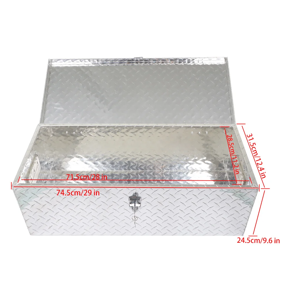 

20'' Heavy Duty Aluminum Diamond Plate Tool Underbody Box for Pickup Truck Bed