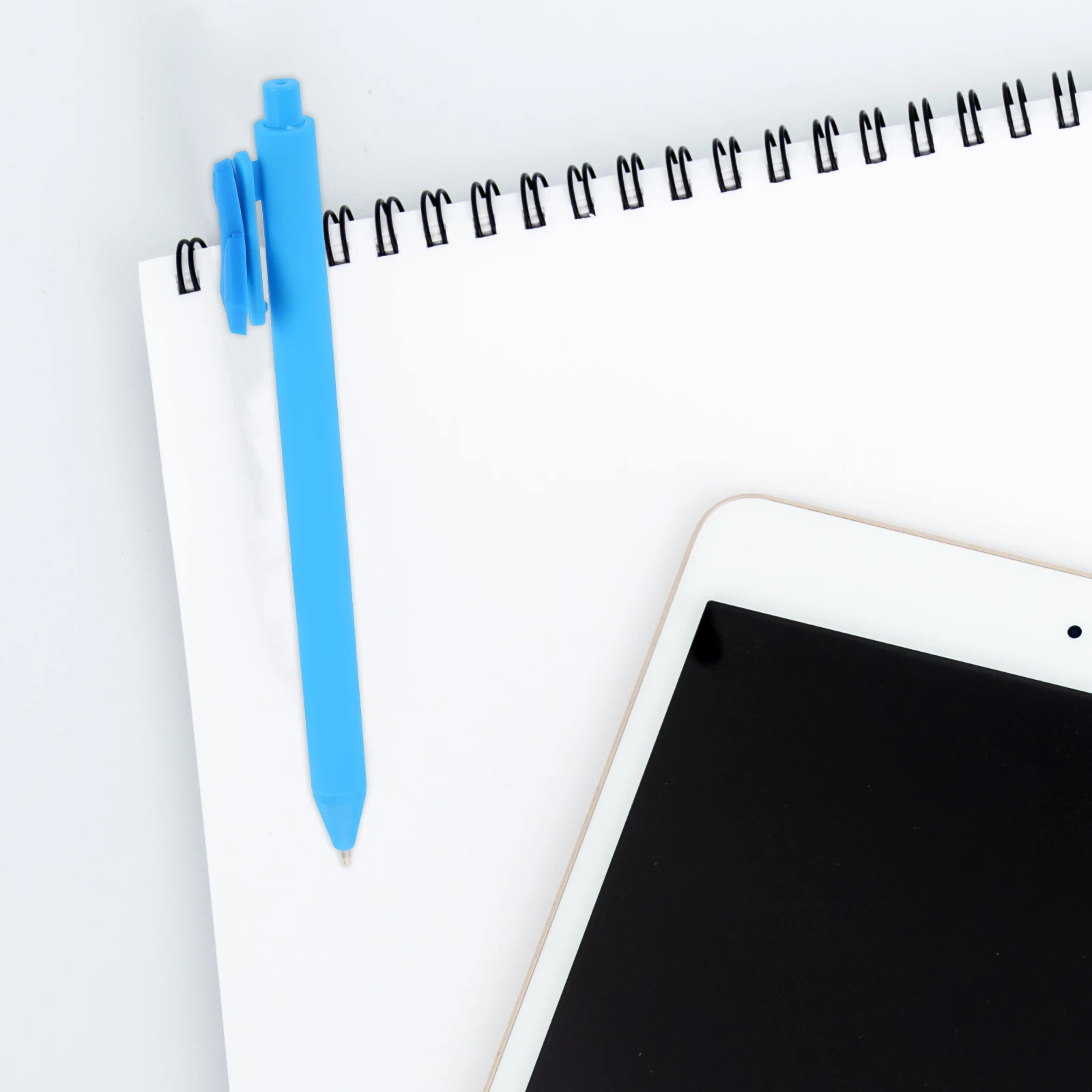 5 Pcs Ribbon Shaped Ballpoint Pens Comfortable Grip Smooth Writing Plastic Note Taking Student Gifts Bulk Office Supplies