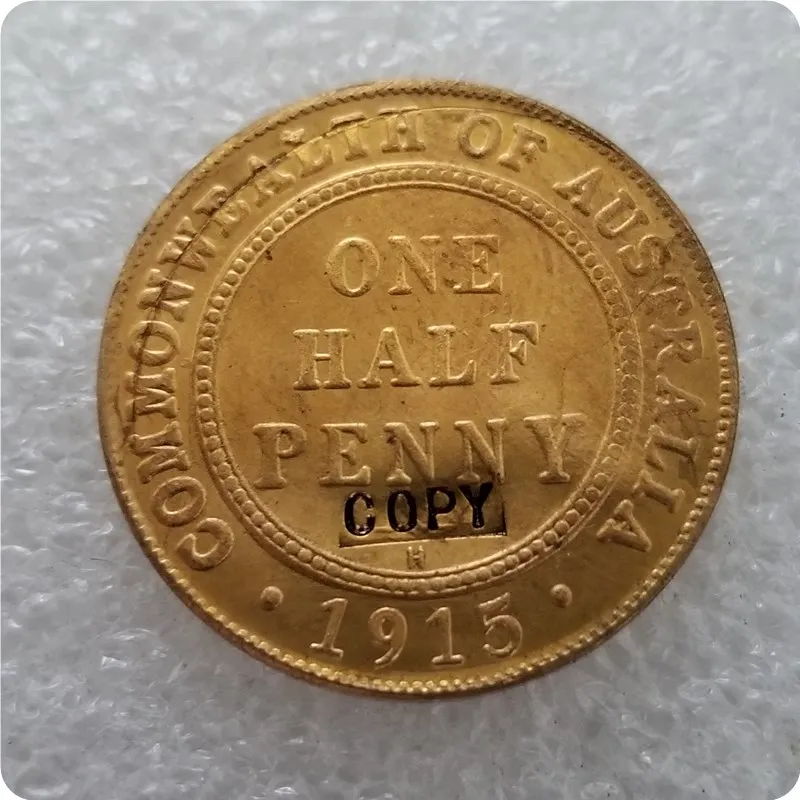 1915-H AUSTRALIAN half penny COPY COIN