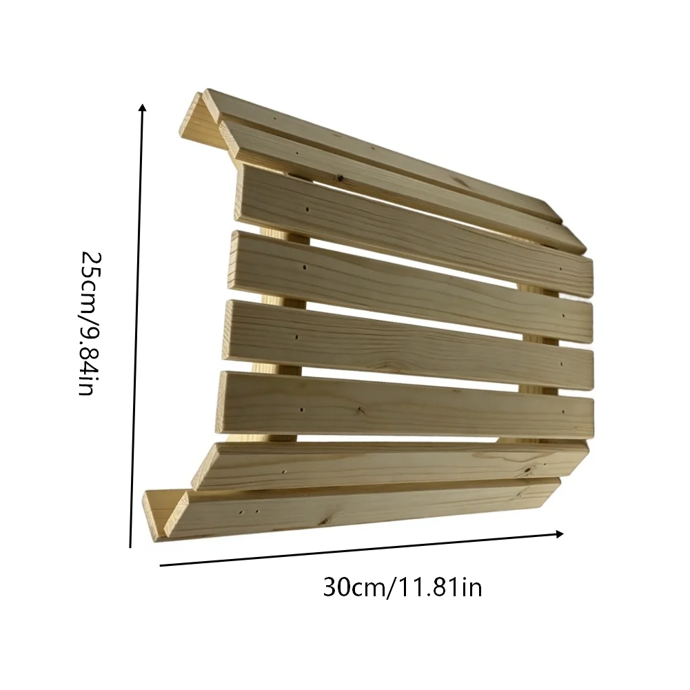 Natural Wood Sauna Lampshade 300mm x 250mm for steam Room and Dry Sauna Light Fixture Protection Indoor Use Only