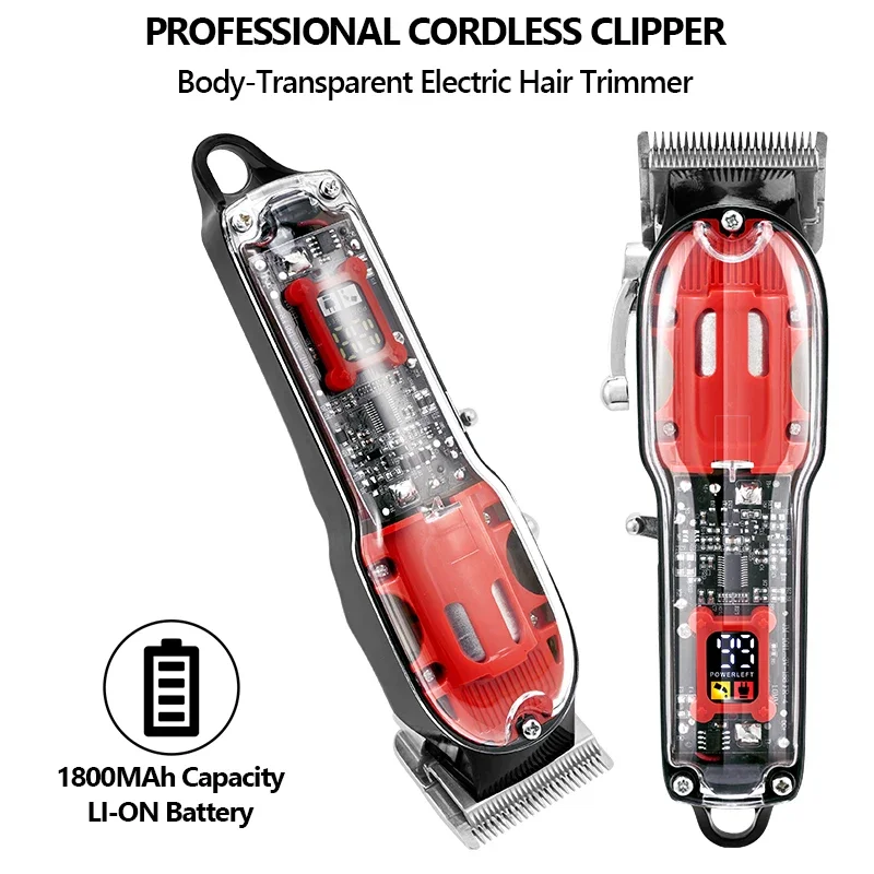 Professional Wireless Rechargeable Hair Clipper for Men - Barber Trimmer