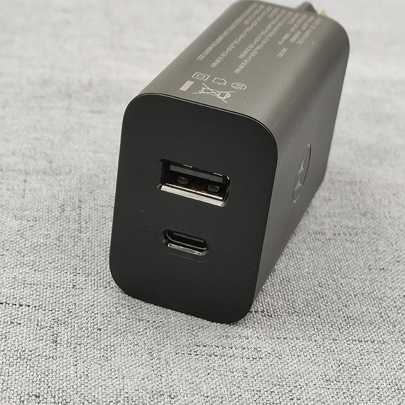 Per Motorola caricabatterie rapido da 50W adattatore di alimentazione a doppia porta ue cavo da Usb C a tipo C per Moto S30 X30 Pro G50 G60 Z Z2 Z3