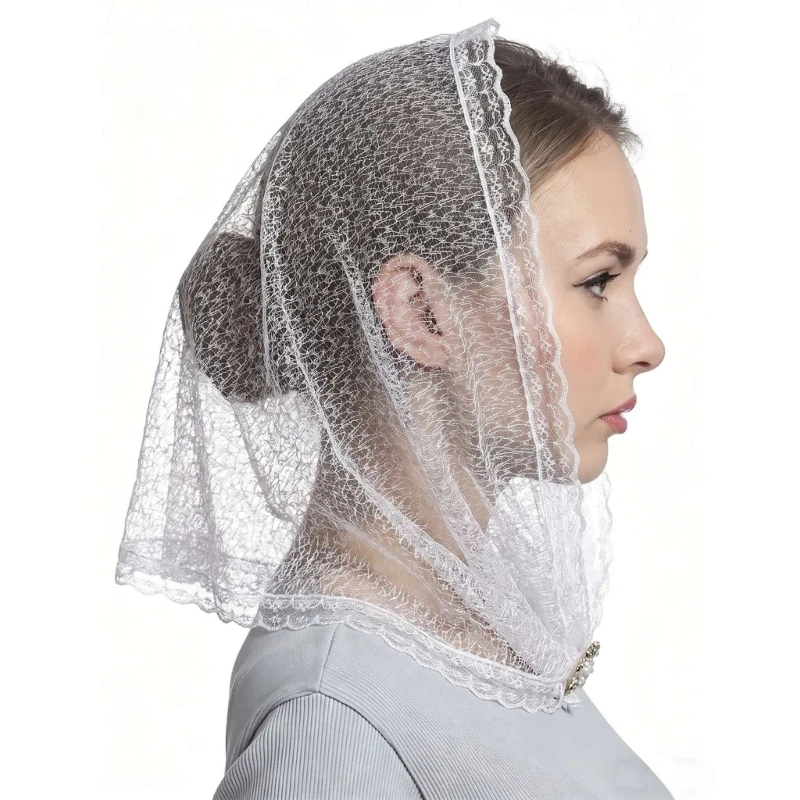 2025 New Decorative Lace Head Scarf for Styling and Arranging the Hair Daily Outfit