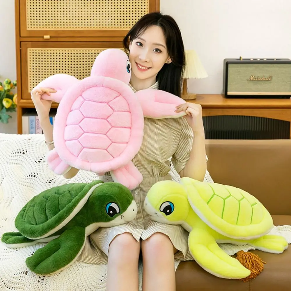 

Fluffy Sea Tortoise Plush Toys Soft Collection Animal Sea Turtle Pillow Cute Cartoon Turtle Animal Doll Car Decor
