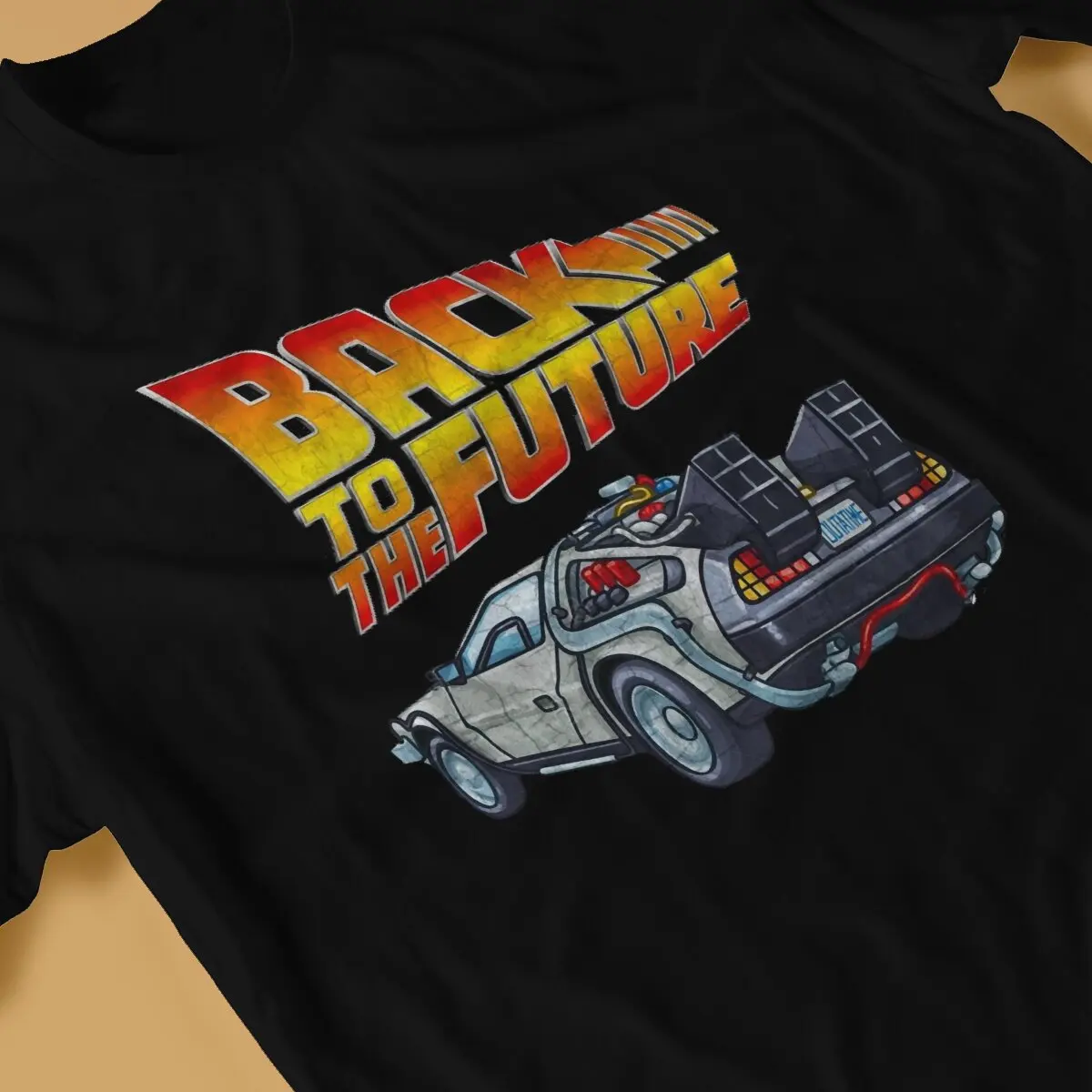 Return to the Future Creative TShirt for Men DMC DeLorean Round Collar Pure Cotton T Shirt Personalize Gift Clothes OutdoorWear