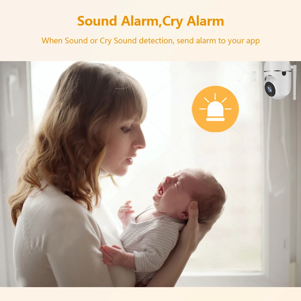 Mini Baby Monitor Wifi IP Kamera Auto Tracking HD 1080P Indoor Rumah Nirkabel Wifi Kamera Keamanan Rumah Pengawasan CCTV kamera