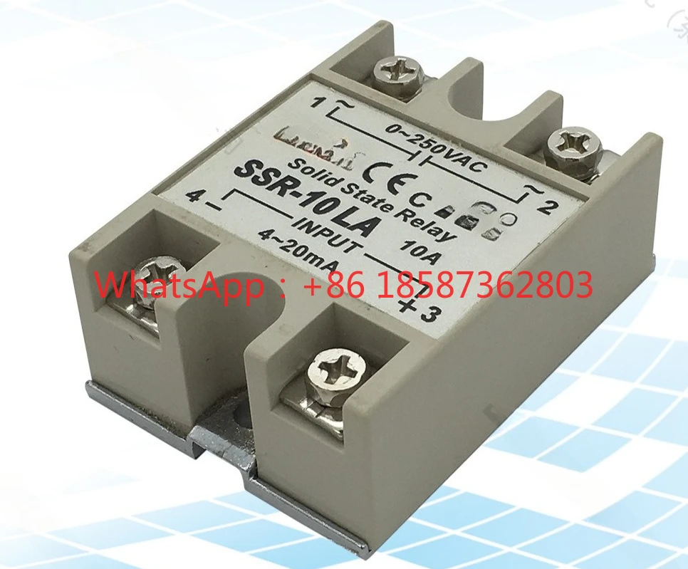 

SSR-10LA Модуль твердотельного реле 4-20 мА, однофазный аналоговый модуль управления